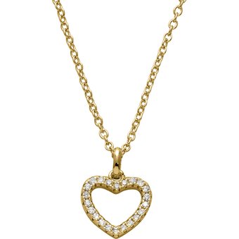 Auranto Collier - Silbercollier Herz gold - M262080