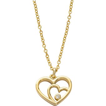Auranto Collier - Silbercollier Herz gold - M262089