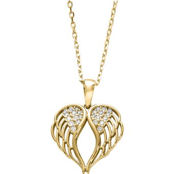 Auranto Collier - Silbercollier Flügel gold - M262100