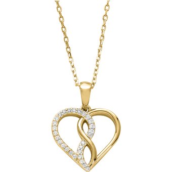 Auranto Collier - Silbercollier Herz gold - M262115
