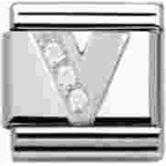 Nomination Classic - SilverShine Buchstabe V mit Zirkonia - 330301/22