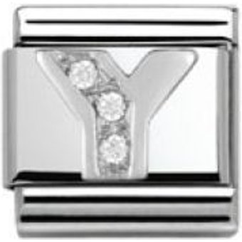 Nomination Classic - SilverShine Buchstabe Y mit Zirkonia - 330301/25