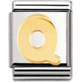 Nomination BIG - BUCHSTABE Edelstahl und 18K-Gold (Q)
