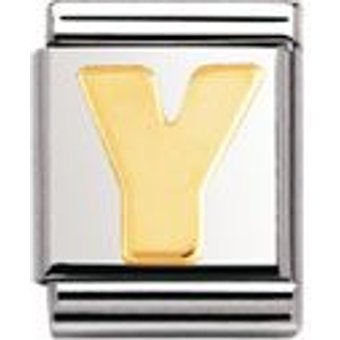 Nomination BIG - BUCHSTABE Edelstahl und 18K-Gold (Y)