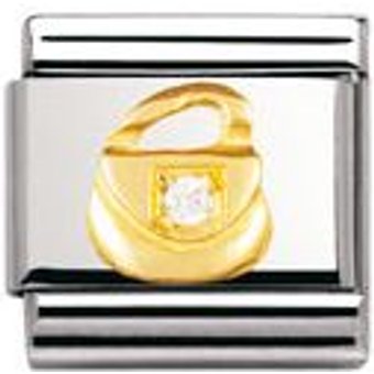 Nomination Classic - FUN Edelstahl, 18K-Gold und Cubic Zirc. (Tasche)