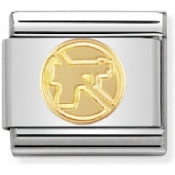 Nomination Classic - PEACE AND LOVE Edelstahl und 18-K-Gold (No War)