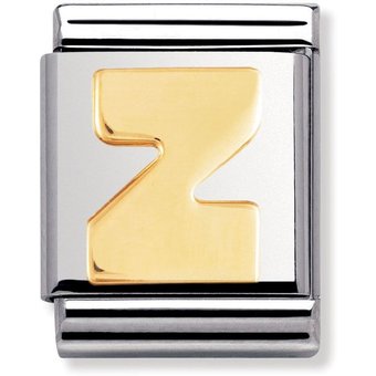 Nomination BIG - BUCHSTABE Edelstahl und 18K-Gold (Z)