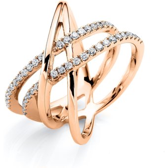 DiamondGroup Ring - Brillant Rosegold 750 - c42-11890