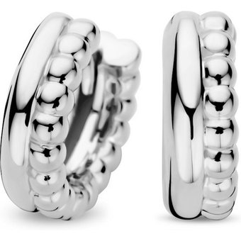 FJF JEWELLERY Creolen - Creole Classic Hoop Half-Ball - FJF0030047SRH