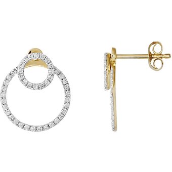 Stardiamant Ohrstecker - Brillant Gelbgold 585 - D2147/G