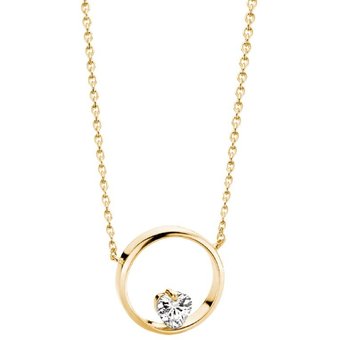 FJF JEWELLERY Halskette - Herz Weiß - FJF0010005YWH