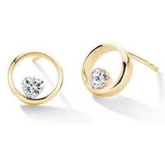 FJF JEWELLERY Ohrstecker - Herz Weiß - FJF0030007YWH