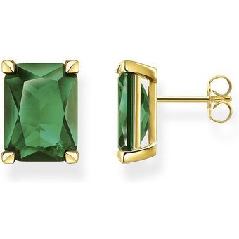 Thomas Sabo Ohrstecker - Grüner Stein - H2167-472-6