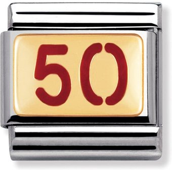 Nomination Classic - WRITINGS LIFE Edelstahl, Email und 18K-Gold (50)