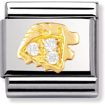 Nomination Classic - STERNZEICHEN Edelstahl, 18K-Gold und Cubic Zirc. (Lowe)