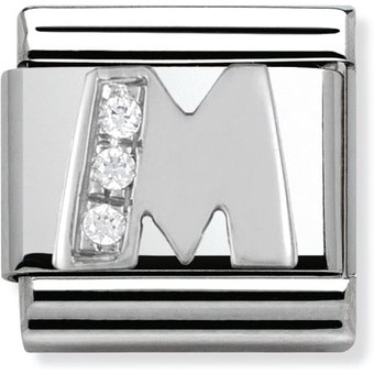 Nomination Classic - SilverShine Buchstabe M mit Zirkonia - 330301/13