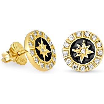 Maja Emulto Ohrstecker - Starshine Black - EL00112.ER.YG.B