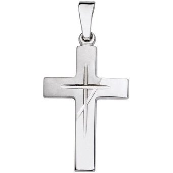 Schneider Basic Anhänger - Kreuz – Weißgold - K12