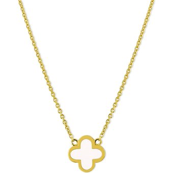 Maja Emulto Halskette - White Clover - EL0003.NE.YG.W