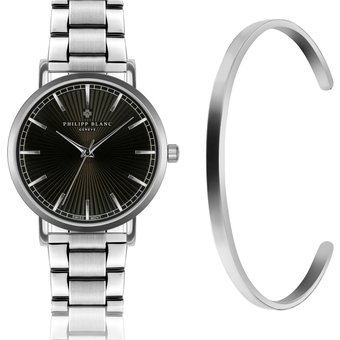 Uhr und Armband aus Silber Philipp Blanc Vernier