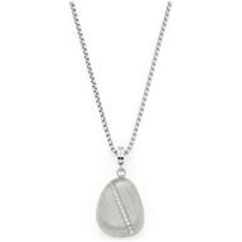 Damenkette Ciottolo aus Edelstahl mit Zirkonia