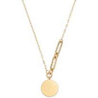 Arina Ciao Gravurkette aus Edelstahl mit Anhänger, gold