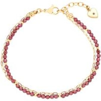 Armband Anka für Damen aus Edelstahl, gold, zweireihig