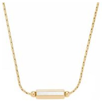 Gravierbare Damenkette Pilea aus Edelstahl, IP Gold