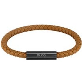 Armband Braided Leather aus Edelstahl, Leder