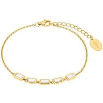 Damen Armband aus vergoldetem 925er Silber, Zirkonia