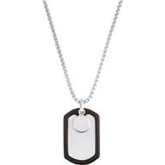 Gravurkette fĂĽr Herren aus Edelstahl mit Dog Tag