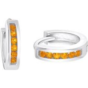 Creolen für Mädchen aus 925er Silber mit Zirkonia