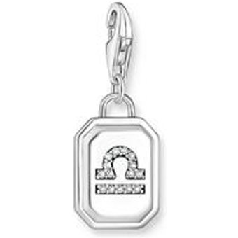 Charm-Anhänger Waage aus Sterlingsilber mit Zirkonia