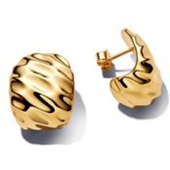 Ohrstecker fĂĽr Damen Wellendesign, IP Gold, Essence