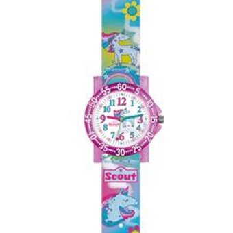 Unicorn Mädchenuhr aus Kunststoff und Textil