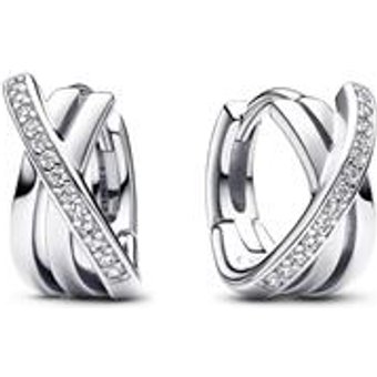 Damen Signature Creolen aus Sterlingsilber mit Zirkonia