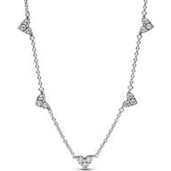Damenkette Herzen aus 925er Silber, Zirkonia, Timeless