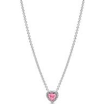 Herzkette fĂĽr Damen, Timeless, Sterlingsilber, Zirkonia