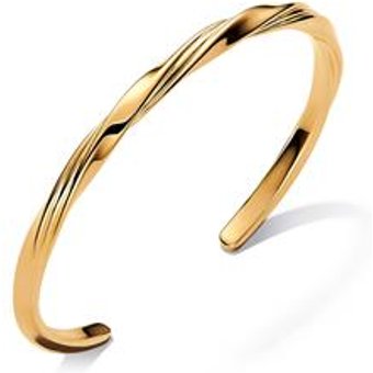 Verdrehter Damen Armreif, vergoldet, Essence