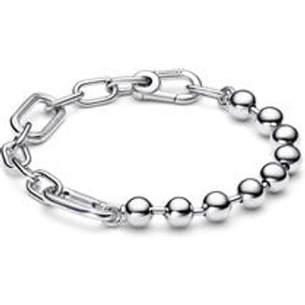 ME Metallperlen und Gliederkettenarmband, 925er Silber