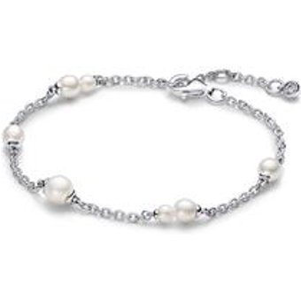 Armband für Damen aus 925er Silber mit Perlen, Timeless