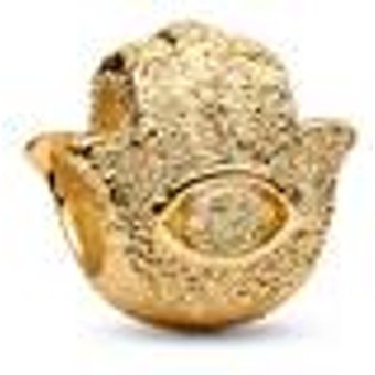 Mini-Charm Hand der Fatima, IP Gold