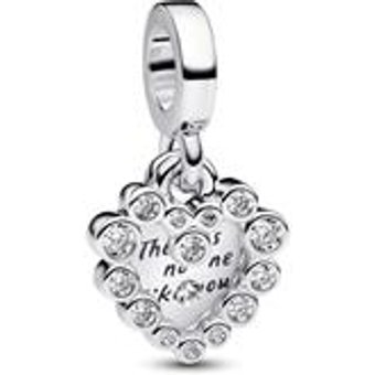 Herz Charm aus Sterlingsilber mit Zirkonia