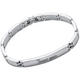 Edles Edelstahl-Panzerarmband inkl. Lasergravur