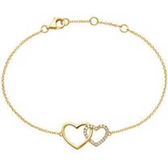 Herzarmband aus Gold mit 22 lab grown Brillanten