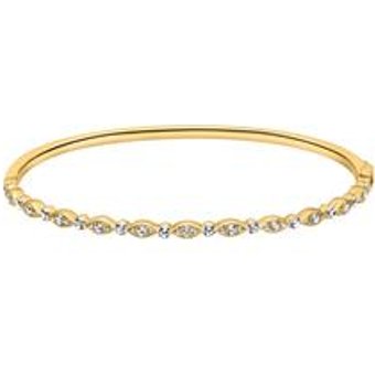 Damen Armreif aus Gold mit 45 Diamanten