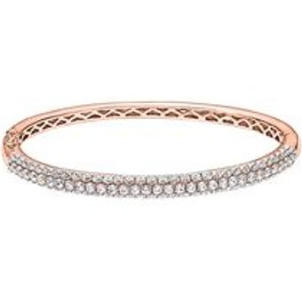 Damen Armreif mit lab grown Diamanten aus Roségold