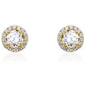 Damen Ohrstecker aus 585er Gold mit Diamanten