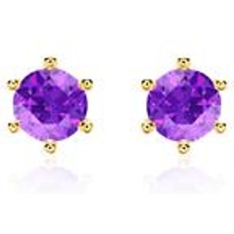 Ohrstecker für Damen aus 585er Gelbgold mit Amethysten