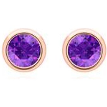 Damen Ohrstecker aus 585er Roségold mit Amethysten